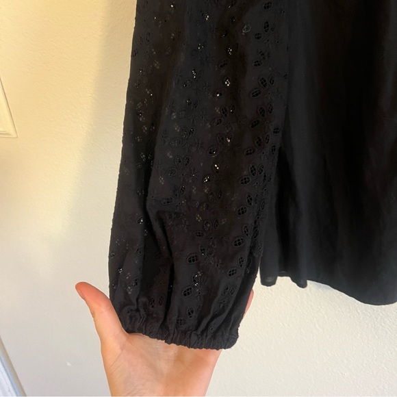 Madewell Pieced Eyelet Mockneck Ruffle Top - Picture 7 of 10
